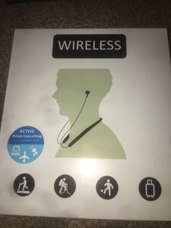 Wireless Earbuds Bluetooth 5.0 Neckband Headphones Active Noise Canceling Headset in-Ear Waterproof and Magnetic Stereo with Mic 6Hrs Playing Time –