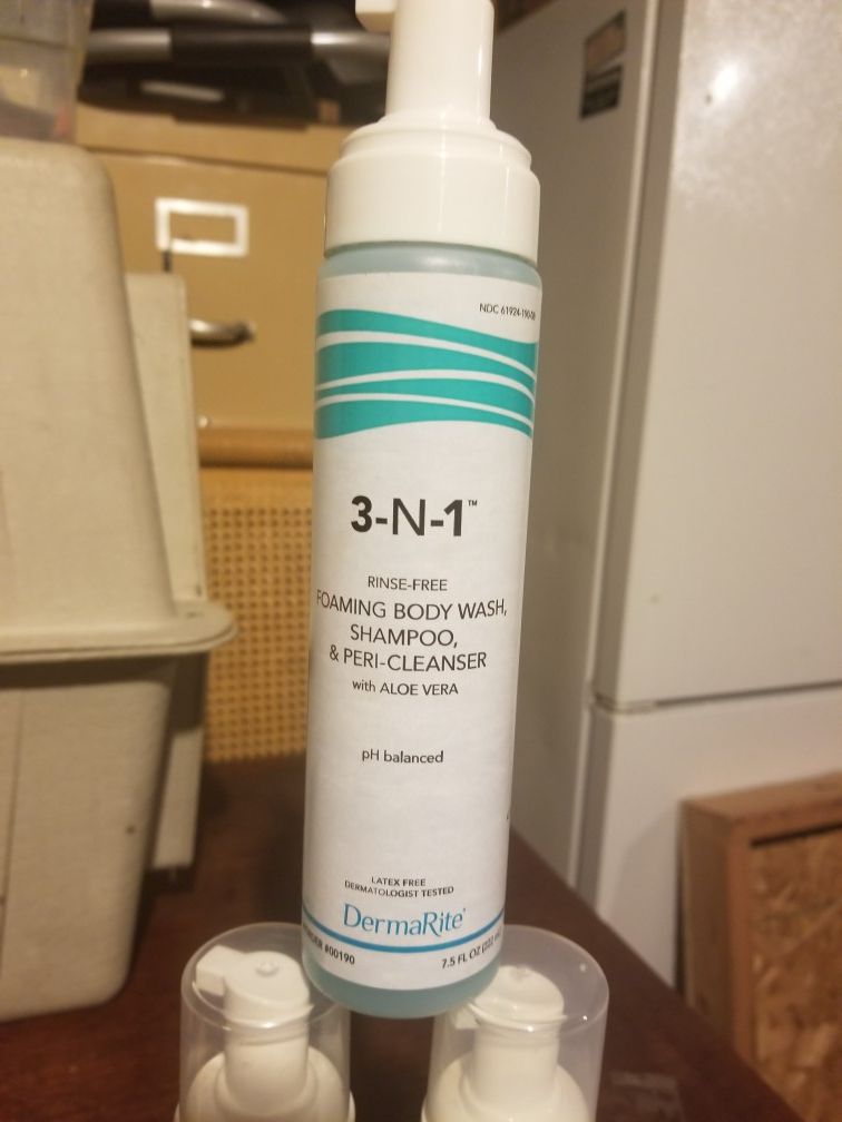 3-N-1 Rinse free Body wash, Shampooa and Peri-Cleanser