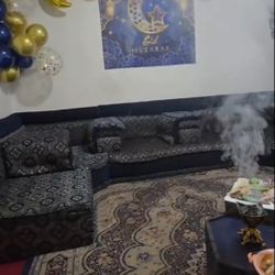 MAGLAS WITH CURTAINS, TABLES, AND CARPET!!!    مجلس مع ستاير وطاولات وسجاد