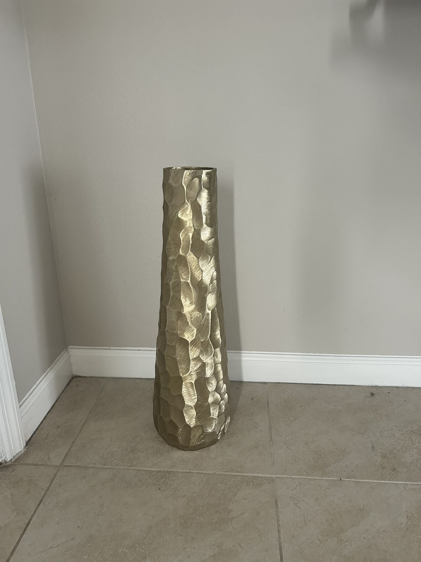 Tall Gold Vase 