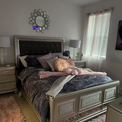 Silver Queen Bed