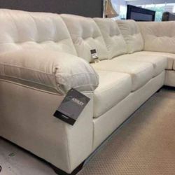 Donlen White RAF Corner Chaise Sectional