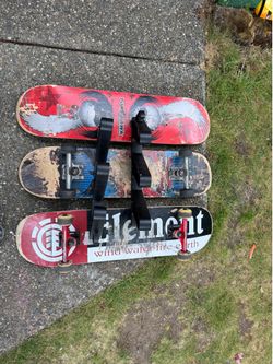 Skateboards and skate rack