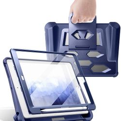 Dexnor for iPad 9th/8th/7th Generation case, iPad 10.2 Case, [Built in Screen Protector] with Stand Handle & Pencil Holder Heavy Duty Protective Cover