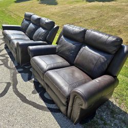 Espresso Reclining Couch & Loveseat Set - $175