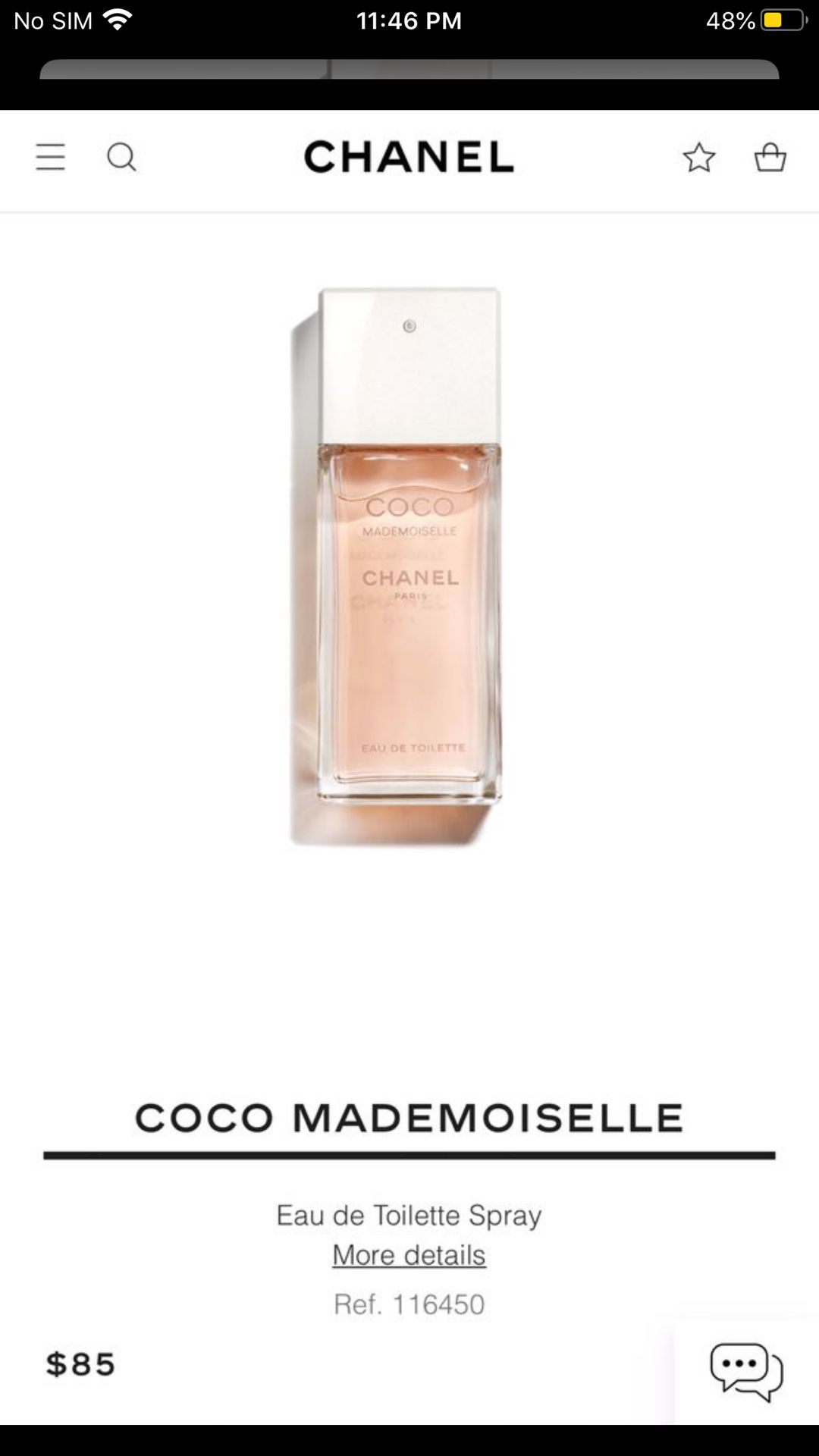 Chanel mademoiselle perfume 1.7 oz