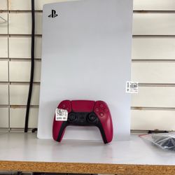 PS5 Disc Edition W Red Controller