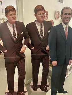 Life Size Kennedy And Bush Figurines