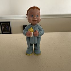 Fisher Price Loving Family Dollhouse Vintage Baby Boy Blue Brother Twin Figure