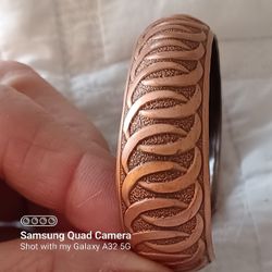 Vtg.Copper Swirls Cuff Bracelet 