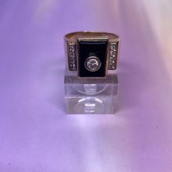 14k Vintage Style Mens Ring