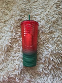 Disney Parks Starbucks Travel Tumbler - Christmas Holiday 2022 Red And Green Cup