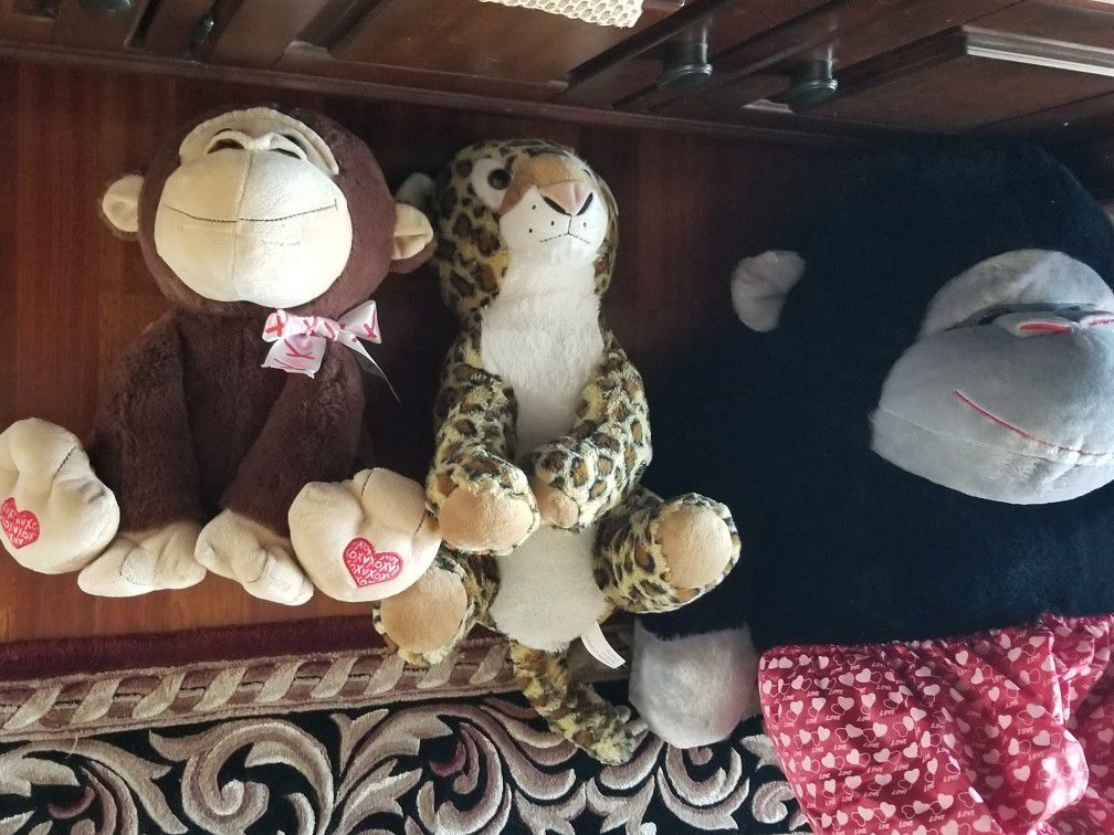 Stuffed Animals Monkey , Leopard