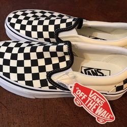 VANS Asher Checkerboard Slip On Shoes