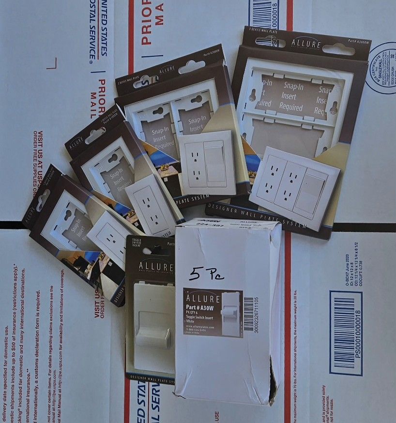 Allure Toggle Switches & Wall Plates Lot