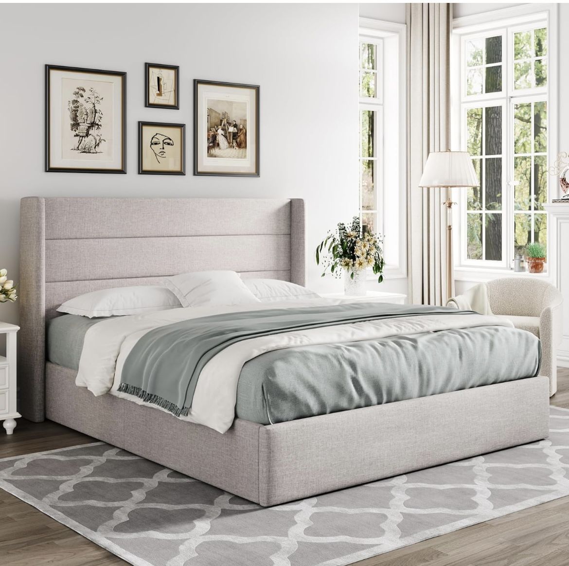 Queen Size Lift Up Storage Bed