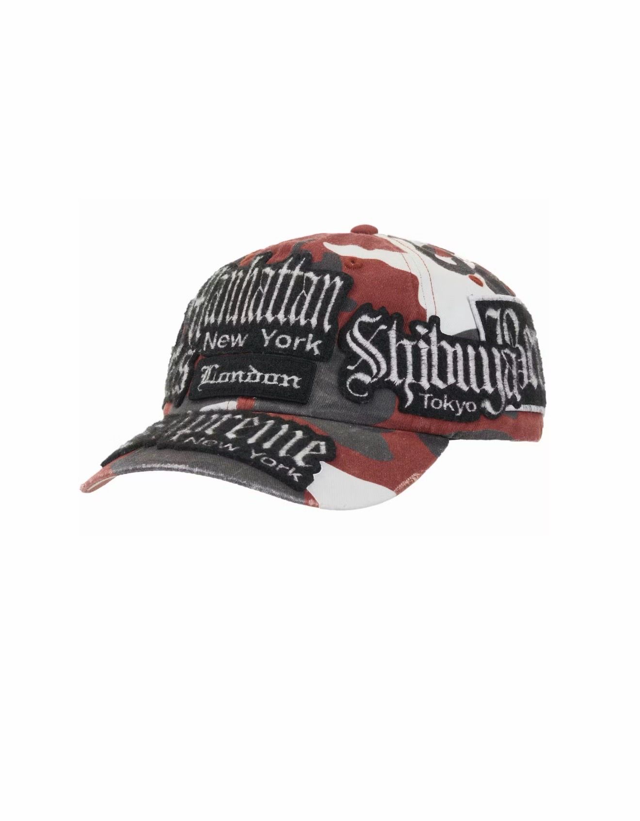 Supreme City Patches 6 panel red camo