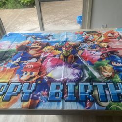 Super Smash Bros Birthday Banner