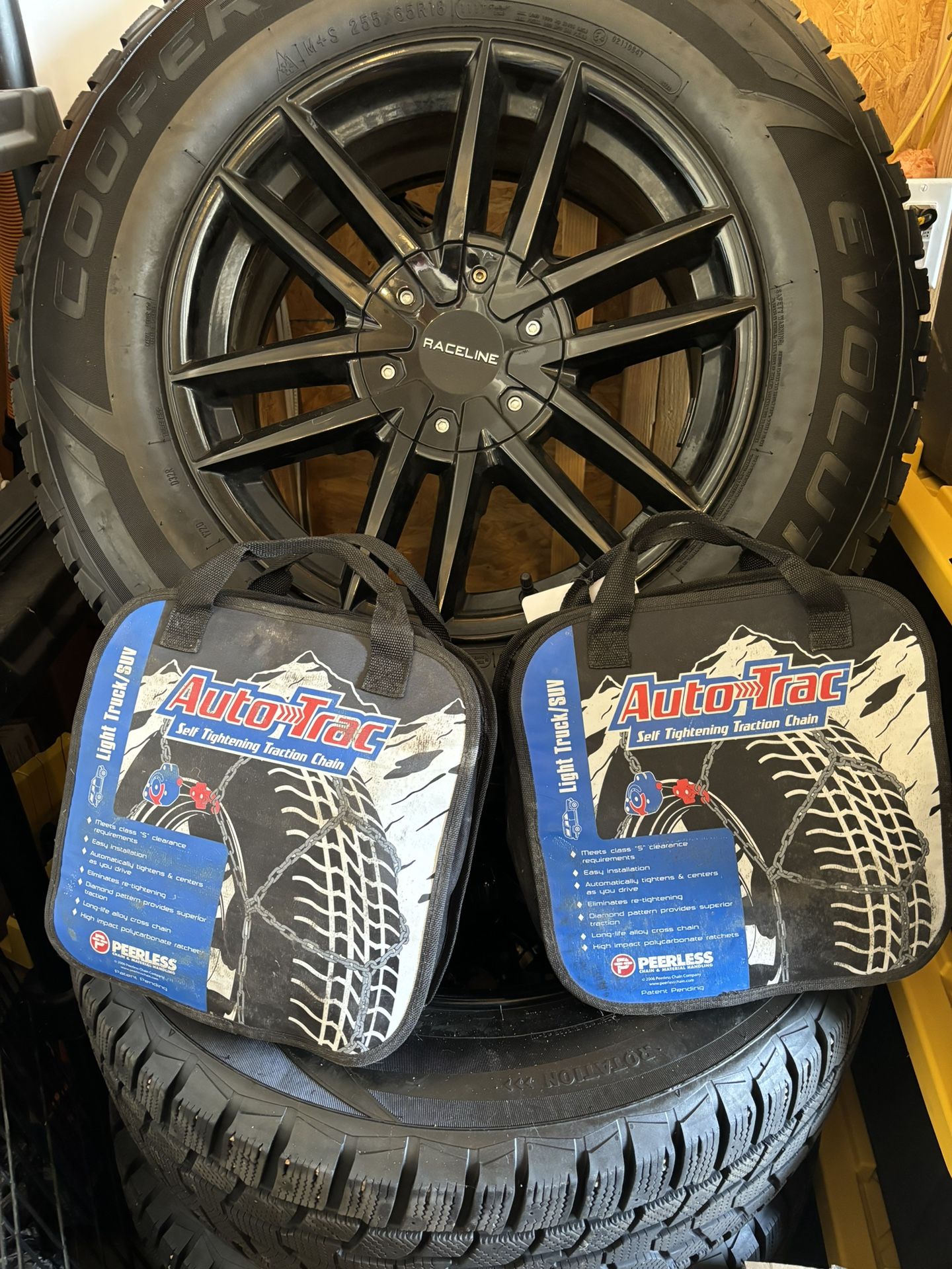 Cooper Evolution Snow Tires and Snow Chains