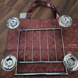 Chrome Bathroom Rack.     $25