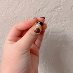 Wire Purple stone rings