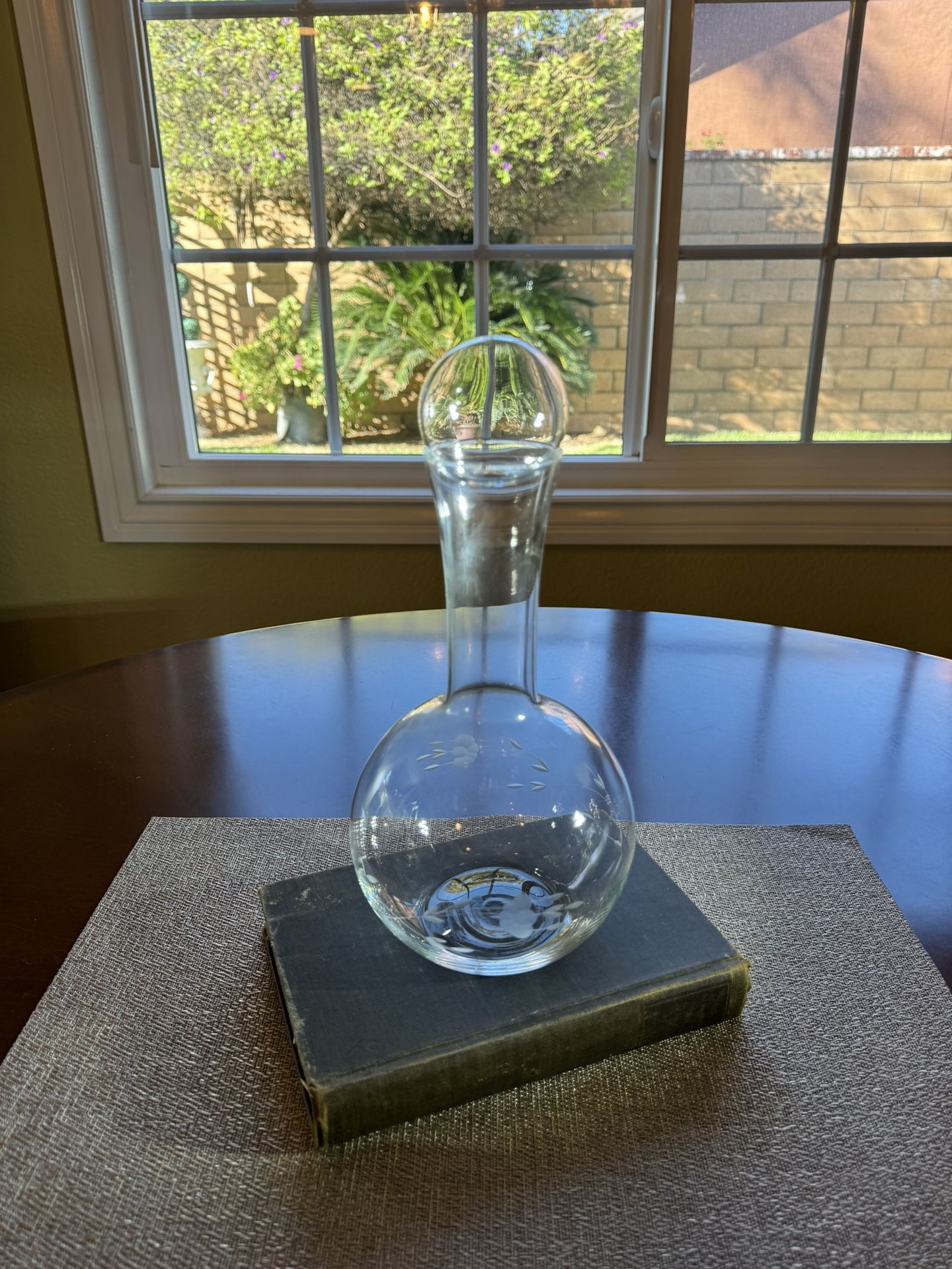 Princess House Heritage Crystal Decanter 10.75” & Ball Stopper (Set Of 5)