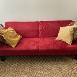 Red Futon Couch!!