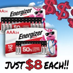 ENERGIZER BATTERIES FOR $8