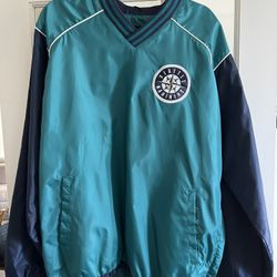 Vintage Seattle Mariners Pullover Windbreaker Size Large