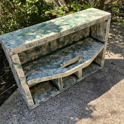 Decorative wooden box with 4 compartments - decor included