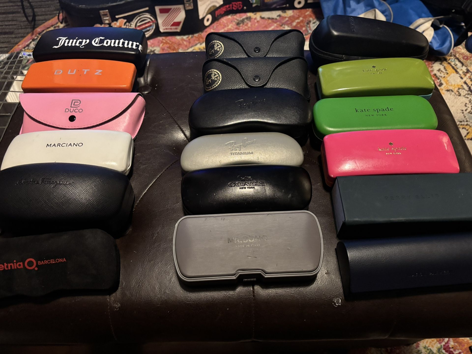 Designer, sunglasses cases authentic 19 each