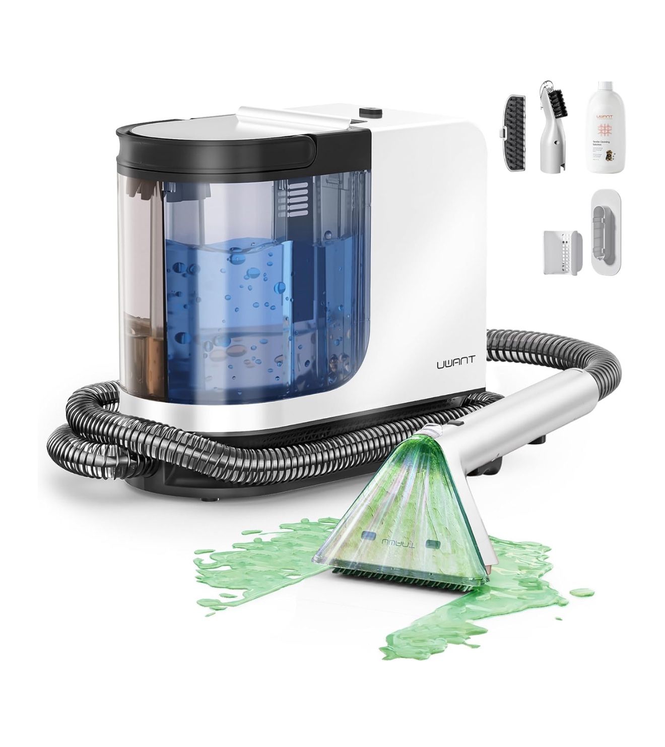 uwant Upholstery Cleaner Machine,12Kpa Powerful Suction Spot Cleaner,Portable Carpet Cleaner for Couch Stains Cleaning,Compact for Furniture,Sofa and