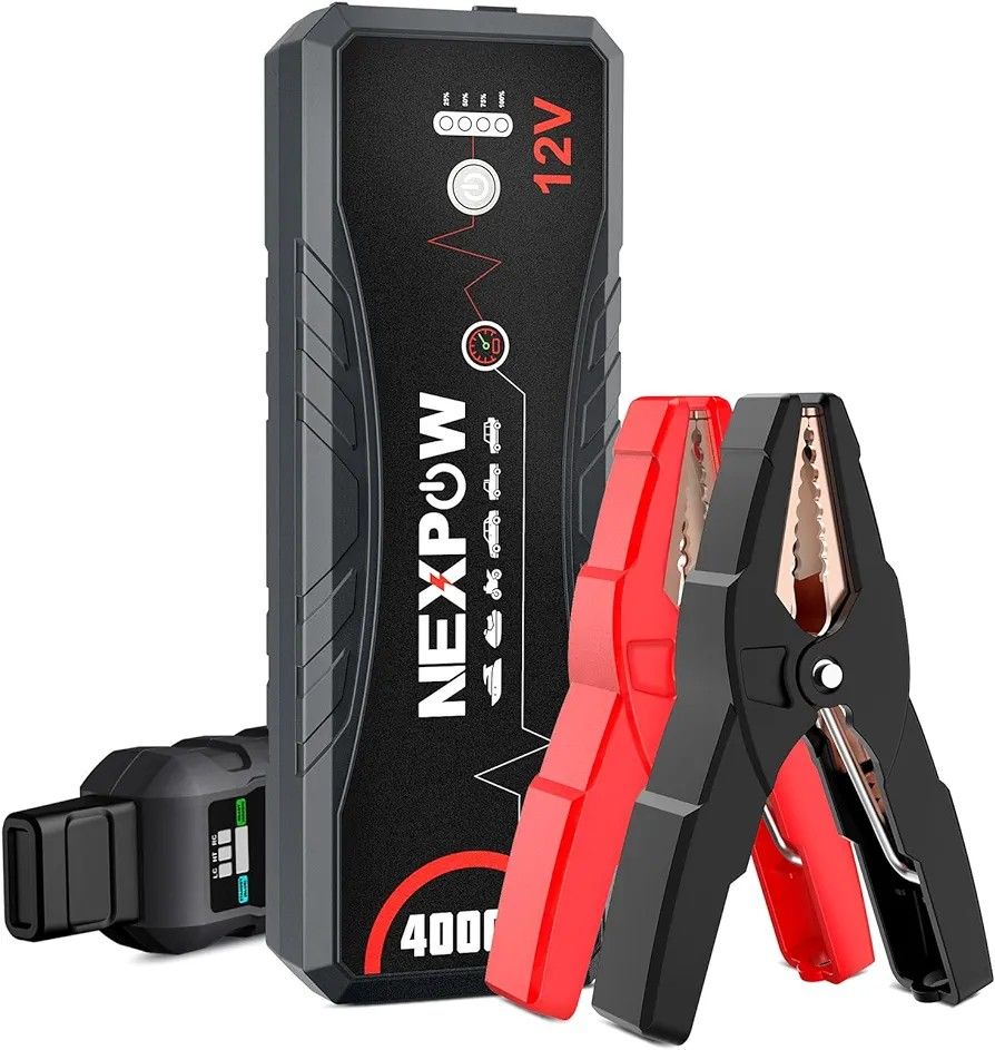 NEXPOW Car Jump Starter,Car Battery Jump Starter 4000A Peak Q11 Pack for Up to All Gas and 10.0L Diesel Engine12V Auto Battery Booster,Jumper Cables,P