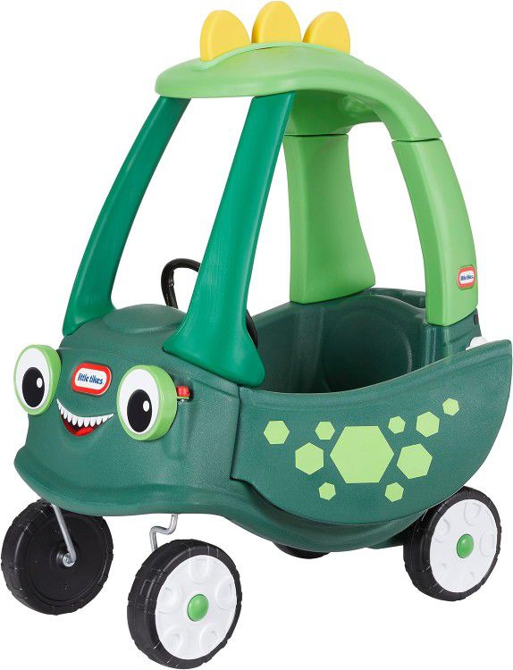 Green Amazon Exclusive Large Little Tikes Cozy Coupe Dinosaur Ride Car