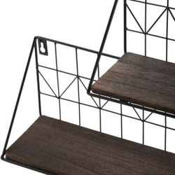 Set Of Two Wall Mounted Shelfs