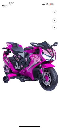 Barbie motorcycle ride on