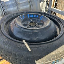 Spare Rim and Tire For Toyota Prius C 4 Lugs Will Fit 2012 To 2017