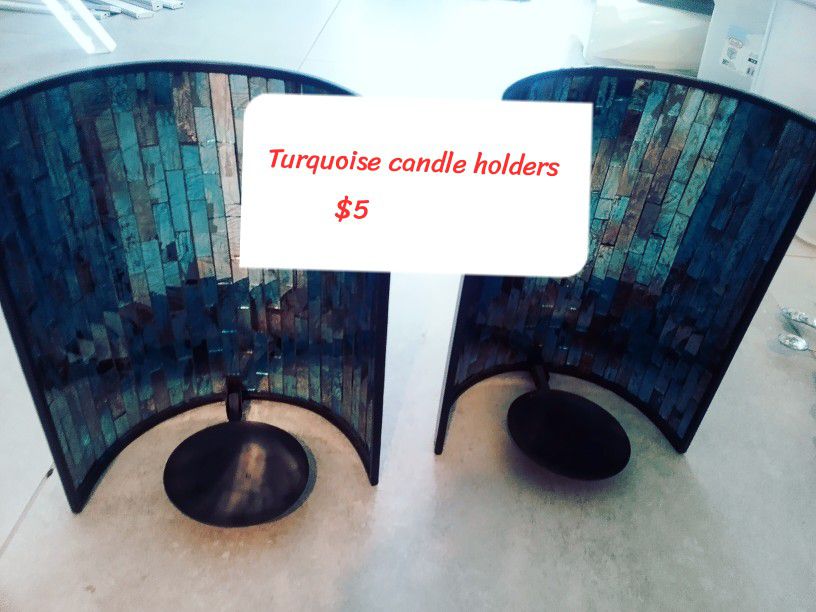 Turquoise Floating Candle Holders 