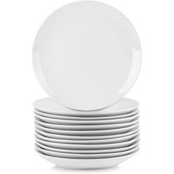 ✨ Elegant White Coupe Plates – 12-Piece Set | Perfect for Daily Use & Events ✨