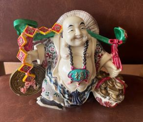 Vintage Laughing Lucky Buddha statue