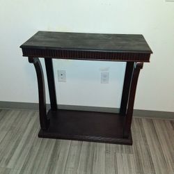 Long Dark Brown Antique TV Table Or Decorative 