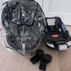 lightweight 9lb Cybex aton 2 infant car seat with extras! (cybex car seat adapters and rain cover)