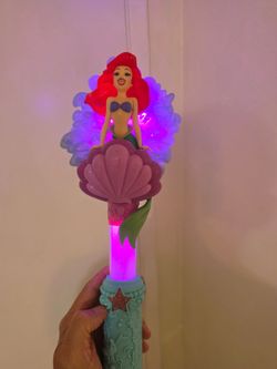 Disney Store Official The Little Mermaid Ariel Light & Sound Bubble Wand