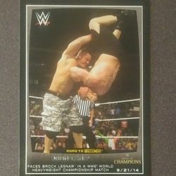 2015 Topps WWE John Cena Faces Brock Lesnar #48 Road To Wrestlemania Collectible Wrestling Wrestler Card