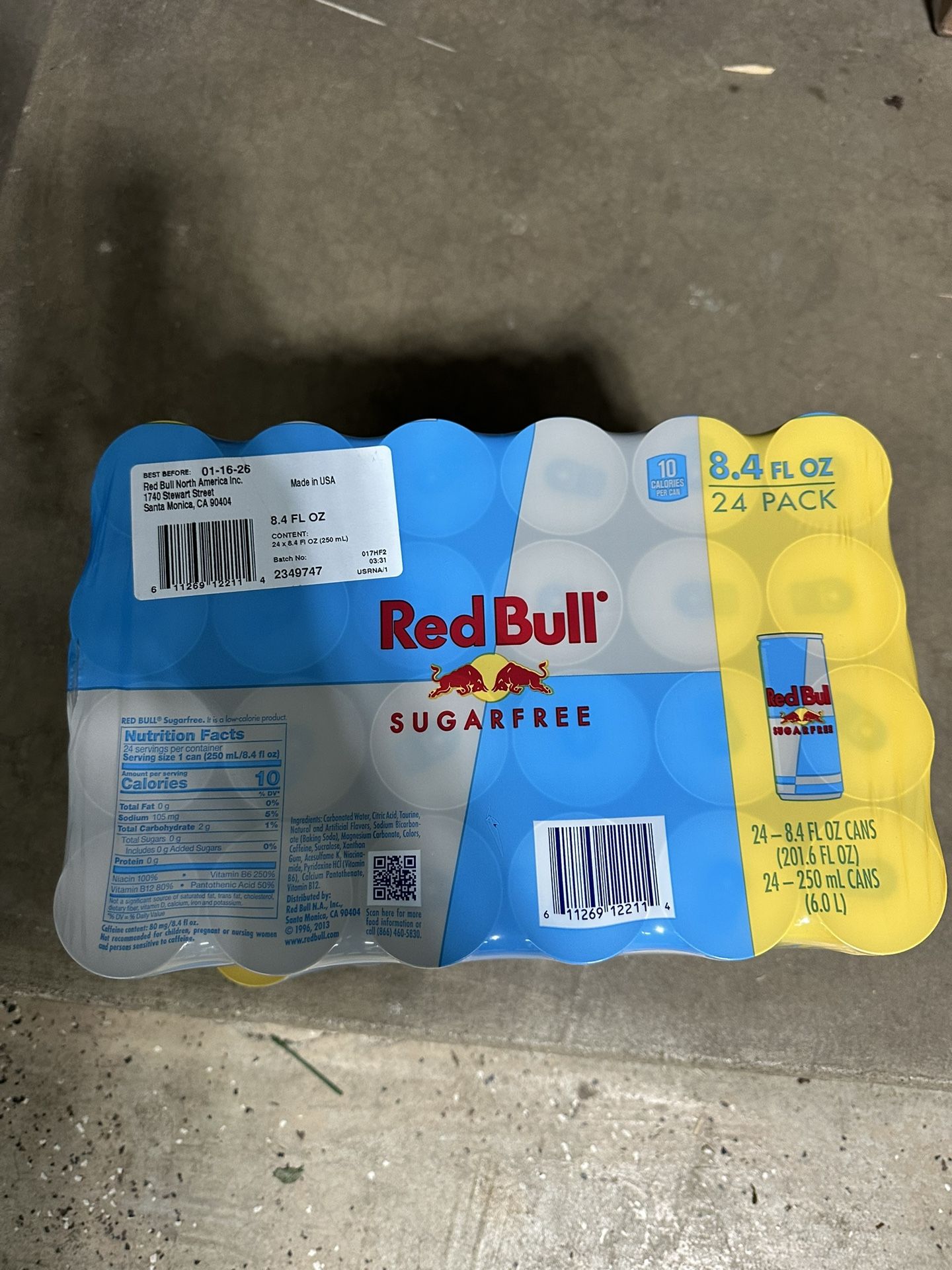 RedBull Sugarfree 8.4 Fl Oz 24 Pack
