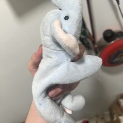 Ty Beanie Baby 1995 Peanut The Elephant (light Blue)
