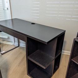 Desk With Attached Storage 