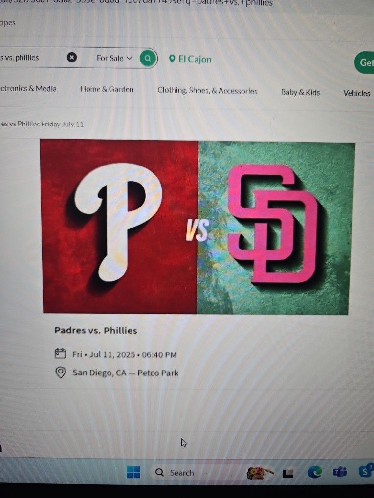 Padres Vs Phillies Friday July 11th