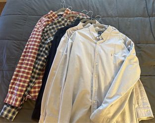 (5) FIVE Ralph Lauren POLO Button Up Shirts - XXL