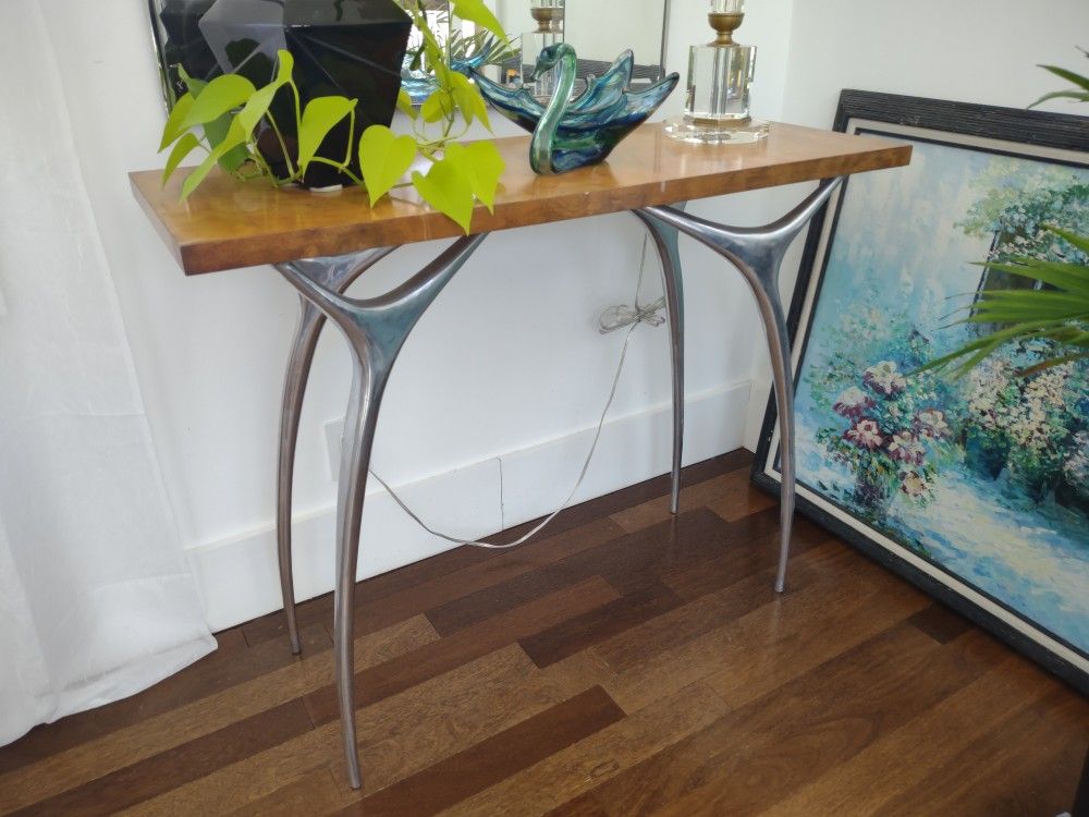 Table KENO BROS Side Accent Console HIGH-END Flying Buttress Waterfall Rosewood Sculpted Legs Modern